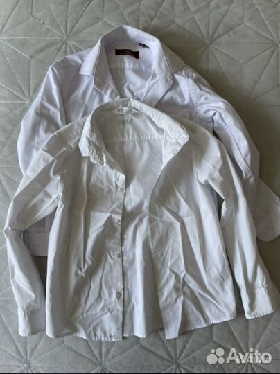 Рубашки школьные белые длинный рукав р 122-128