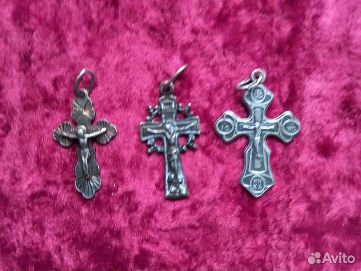Крестик серебро 925