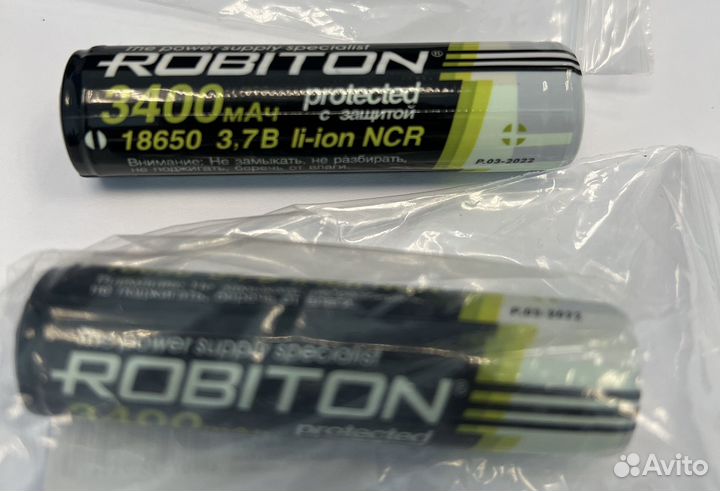 Аккумулятор 3400 мАч 3.7 В robiton 18650