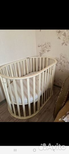 Детская кроватка трансформер с маятником