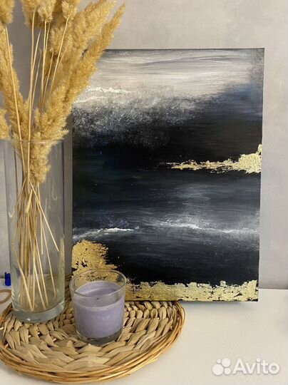 Интерьерная картина на холсте с поталью