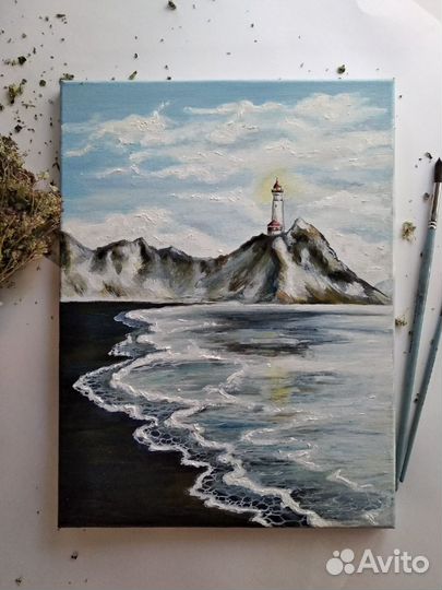 Картина маслом на холсте пейзаж 30х40