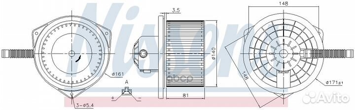 Вентилятор отопителя салона mitsubishi ASX (GA0