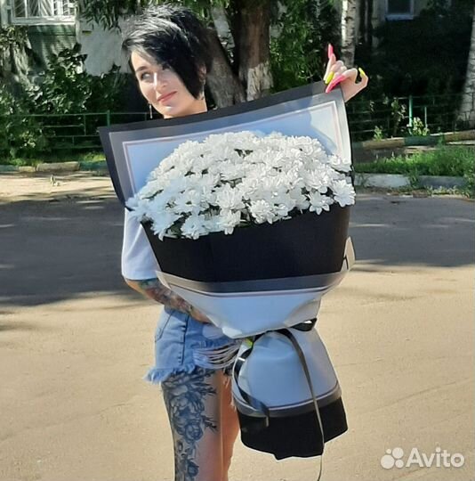 Букет гигант из хризантем (ромашки)