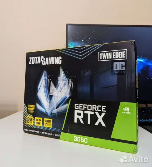 Zotac RTX 3050 Twin Edge OC 8Gb Новая