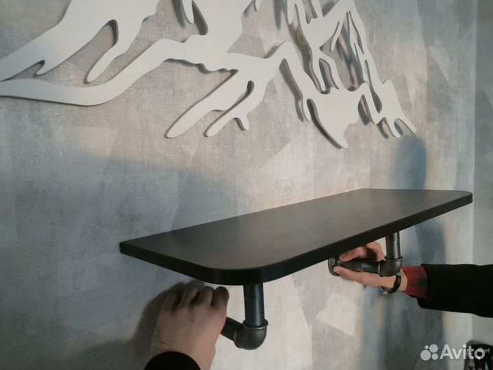 Полка навесная лофт в разборе