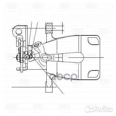 Суппорт задний правый Renault Megane II (02) d34