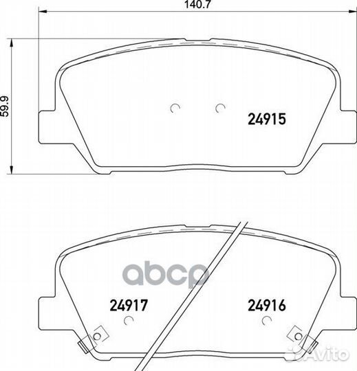 Колодки тормозные дисковые перед NP6047 NIS