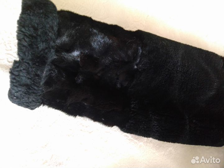 Шуба мутоновая с норкой