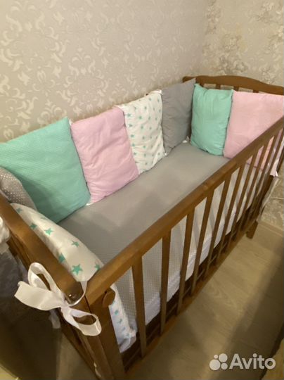 Бортики в детскую кроватку бу