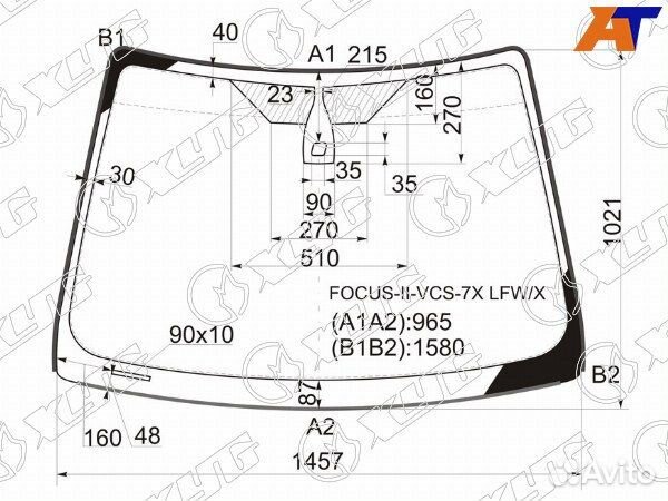 Стекло лобовое ford focus ST