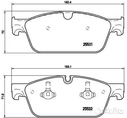 Колодки тормозные mercedes GL X166/ML W166 передни