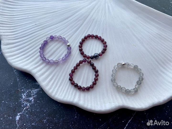 Кольцо из натурального камня