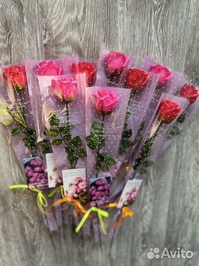 Розы из мыла ручной работы