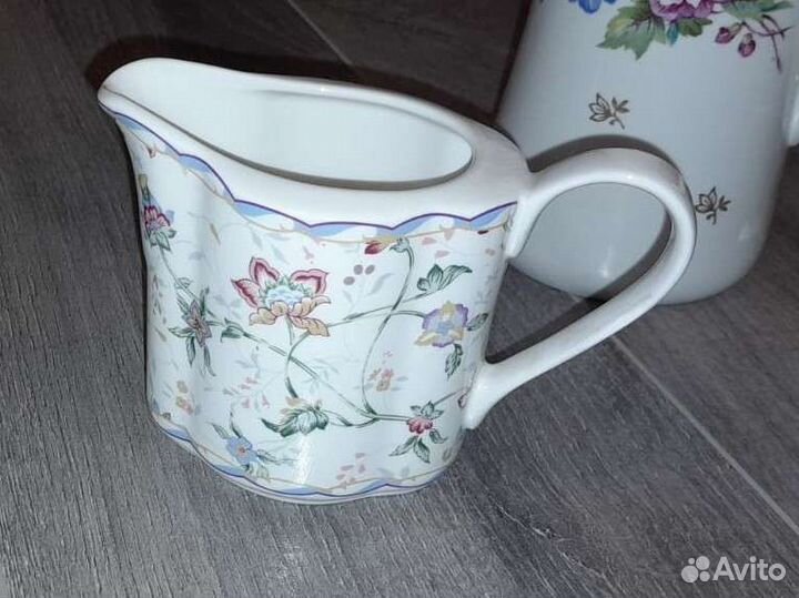 Комплект сахарница и молочник фарфор Япония