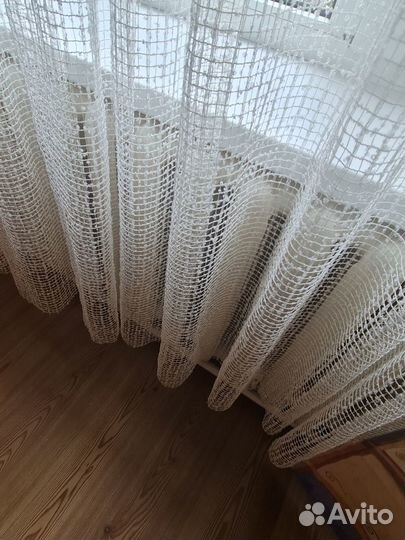 Комплект теневые шторы на петлях и тюль