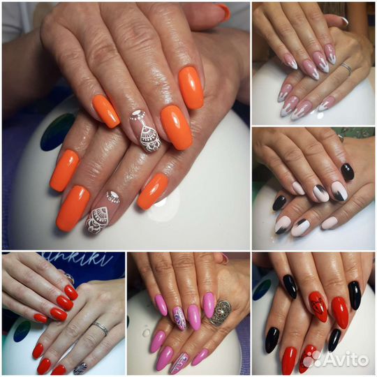 Маникюр педикюр гель лак укрепление,дизайн ногтей