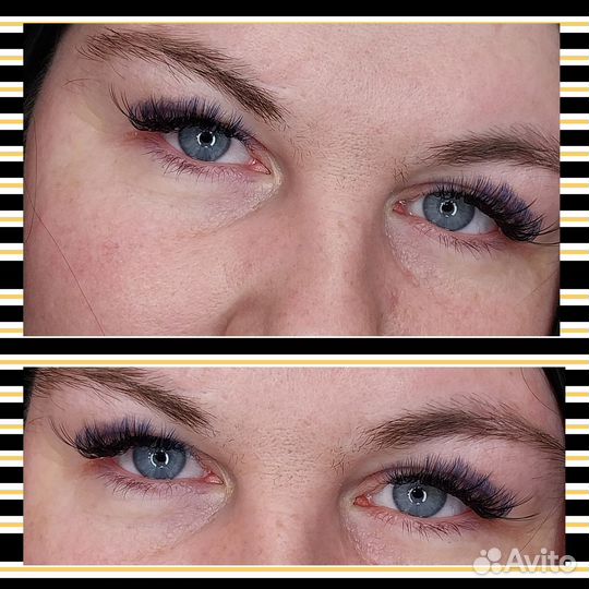 Наращивание ресниц, оформление бровей