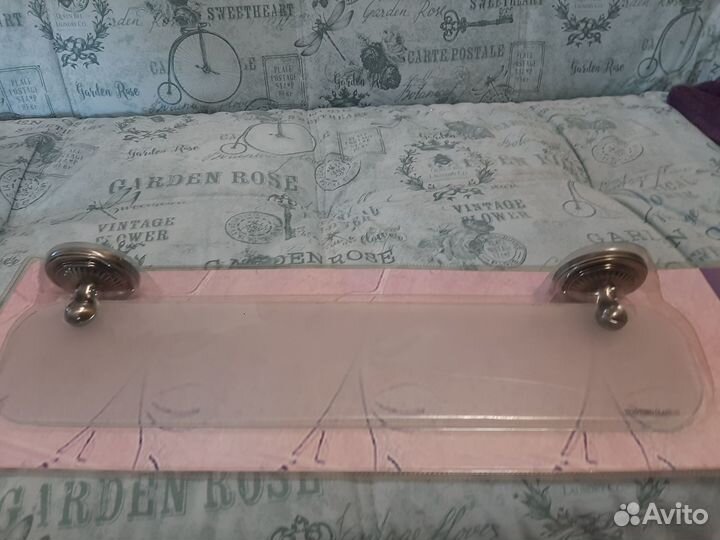 Полочка 50х10, матовое стекло для ванной. Новая