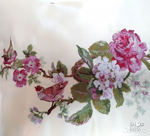 Новый чехол на подушку с вышивкой