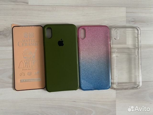 Чехол на iPhone xs max и защитное стекло
