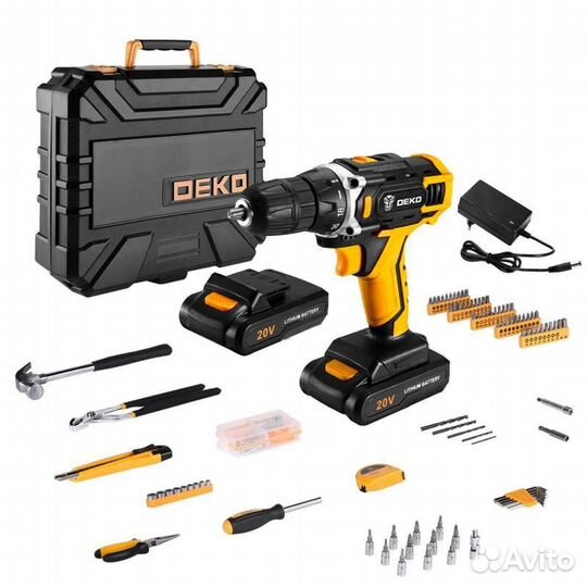 Аккумуляторная дрель-шуруповерт Deko dkcd20FU-Li 0