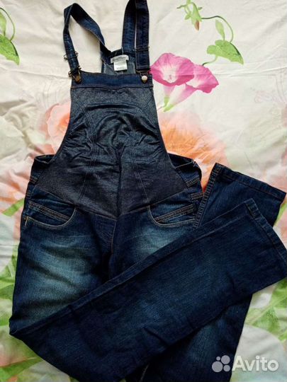 Джинсовый комбинезон для беременных