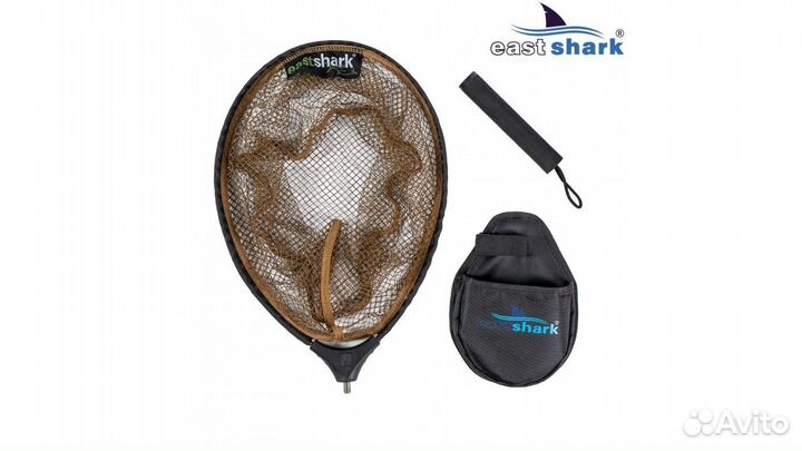 Складной подсак EastShark с чехлом голова 35 см