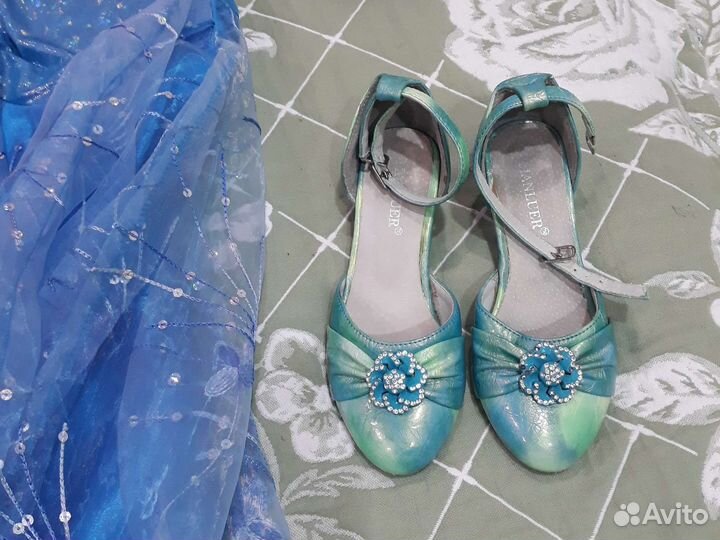 Нарядное платье для девочки 122 128 см.+ туфли