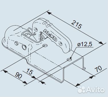 Замковое устройство прицепа # 70 750/75 кг ак 7 V