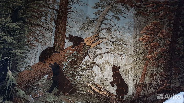 Антикварный ковёр «Утро в сосновом лесу» Гдр