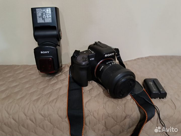 Зеркальный фотоаппарат sony А 350+вспышка