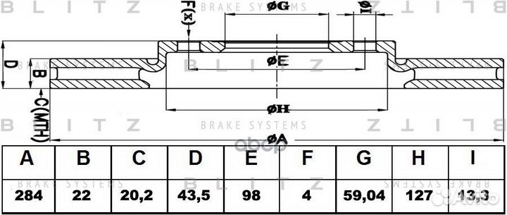 Диск тормозной fiat Doblo/500/Bravo/Marea/Croma