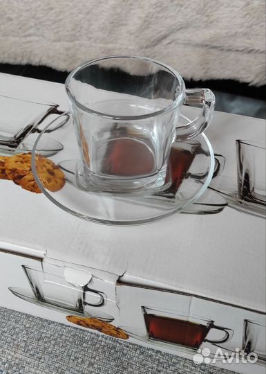 Чайные чашки, стеклянные
