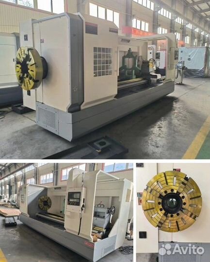 Токарный станок с чпу QK1335 рмц 4000 мм