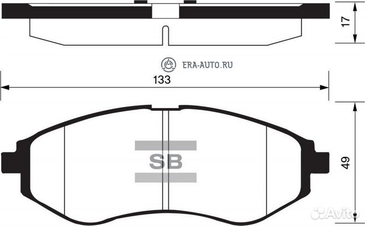 Sangsin brake SP1158 Колодки тормозные chevrolet aveo 1.2-1.4 06- передние SP1158