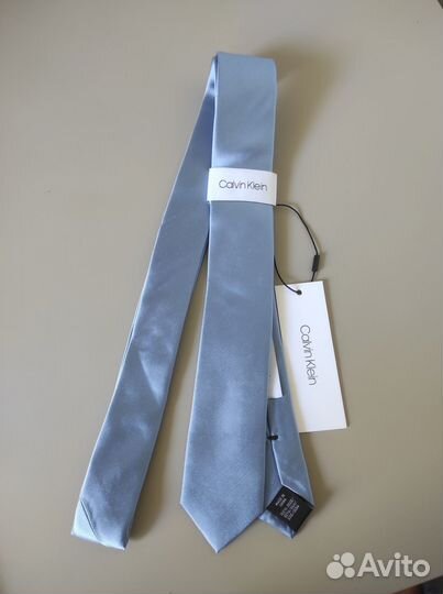 Галстук шелковый голубой Calvin Klein новый
