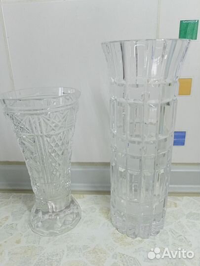 Ваза для цветов хрустальная СССР