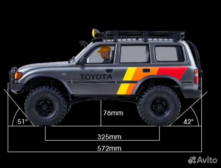 FMS FCX10 /10 Land Cruiser 80 трофи модель