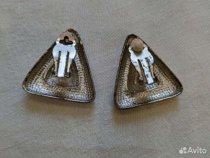 Брошь винтаж, клипсы СССР