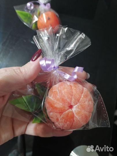 Мыло ручной работы мандарин на новый год