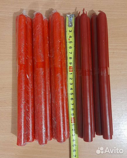 Восковые цветные алтарные свечи