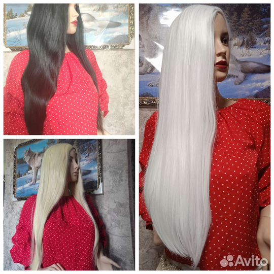 Парики Блондинка,Белый, Брюнетка