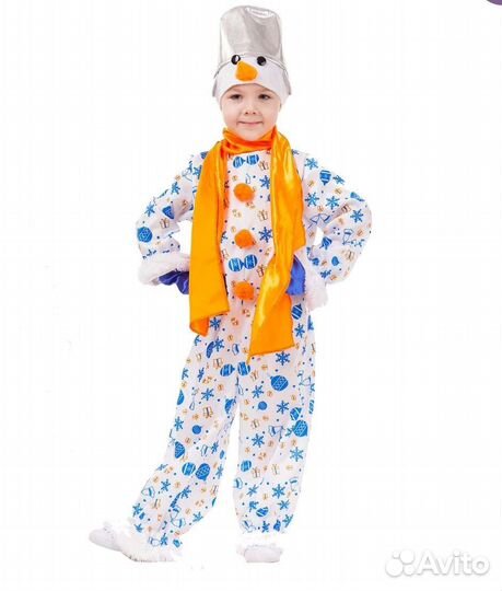 Костюм снеговик 122 размер (можно до 134р)