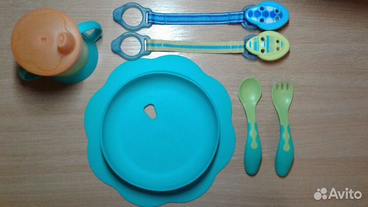 Nuk бутылочки,Tupperware поильник,ложка,вилка