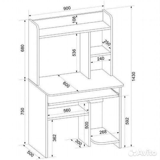 Стол компьютерный «Интел – 1» Атлант