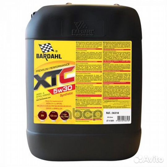 5W30 XTC SN 20L (синт. моторное масло) 36318