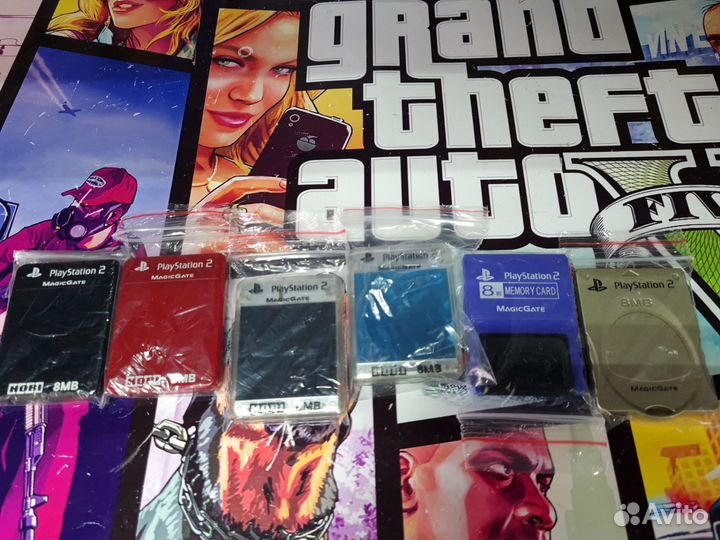 Лот карт памяти Ps2 Colours