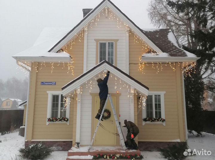 Новогоднее украшение домов