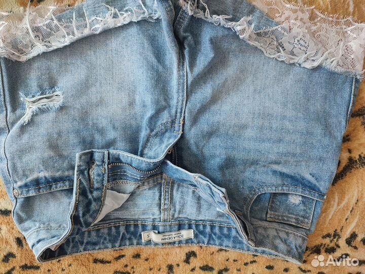Женские джинсовые шорты 42 44 Zolla